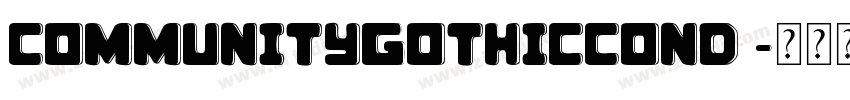 CommunityGothicCond 字体转换